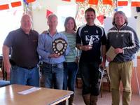 David Bennet, President of Mirtec Europe, along with Skipper Clive Farrant and the crew of “Scirocco” who were the inaugural first place winners of the regatta.